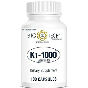 K1-1000 Vitamin K-1 100 capsules by BioTech Pharmacal