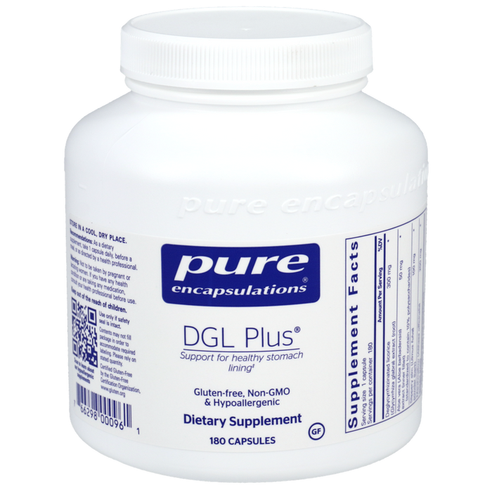 DGL Plus 180 vegetarian capsules by Pure Encapsulations