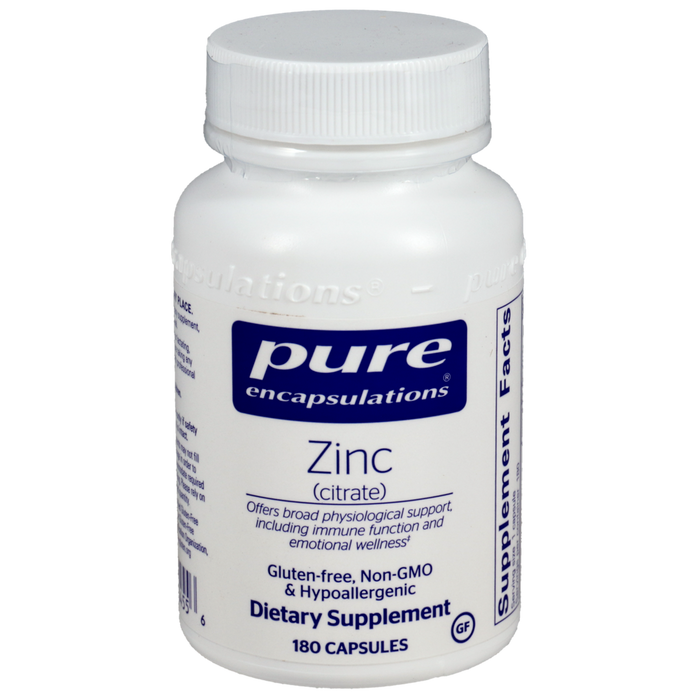 Zinc citrate 180 vegetarian capsules by Pure Encapsulations