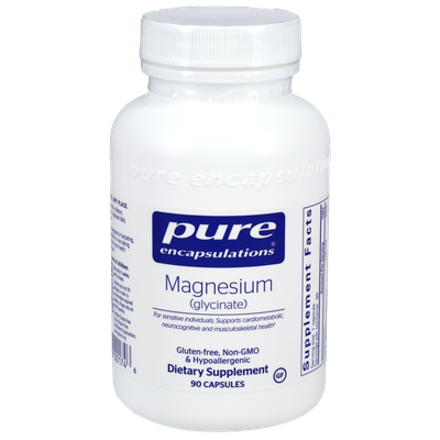 Magnesium Glycinate 120 mg 90 vegetarian capsules by Pure Encapsulations