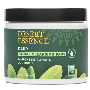 Natural Facial Cleansing Pads with Tea Tree Oil 50 Pads by Desert Essence