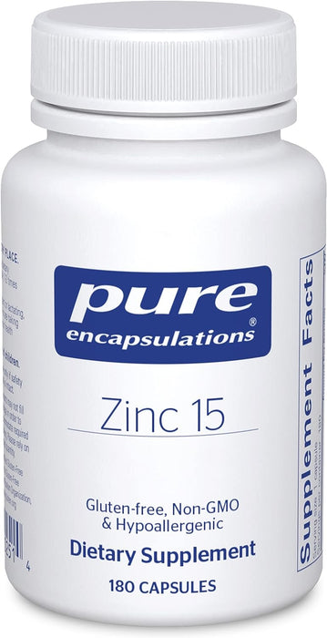 Zinc 15 180 vegetarian capsules by Pure Encapsulations