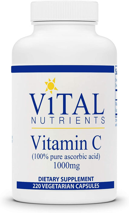 Vitamin C 1000 mg 120 vegetarian capsules by Vital Nutrients