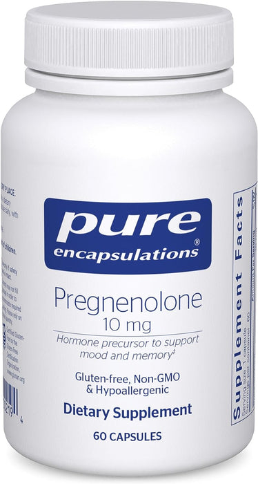Pregnenolone 10 mg 60 vegetarian capsules by Pure Encapsulations