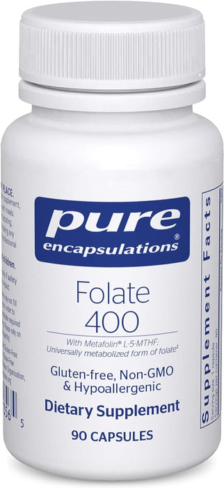 Folate 400 mcg 90 vegetarian capsules by Pure Encapsulations