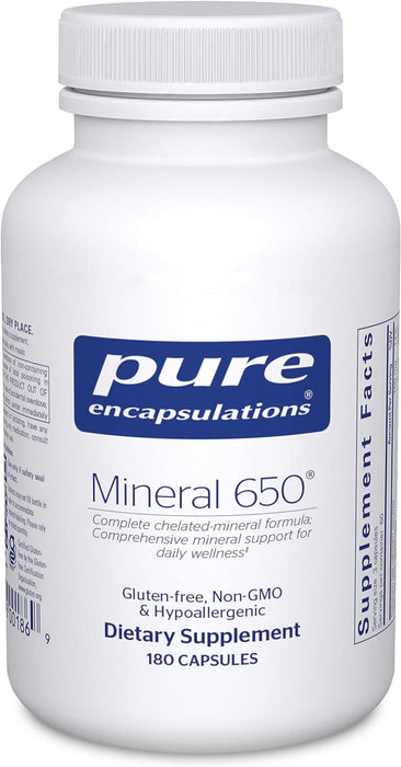 Mineral 650 180 vegetarian capsules by Pure Encapsulations