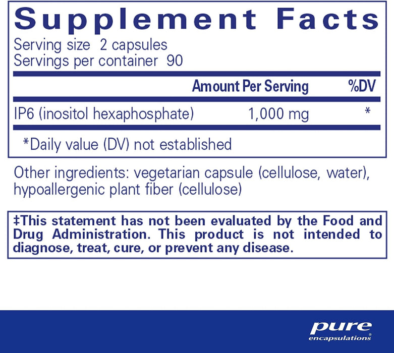 IP-6 500 mg 180 vegetarian capsules by Pure Encapsulations
