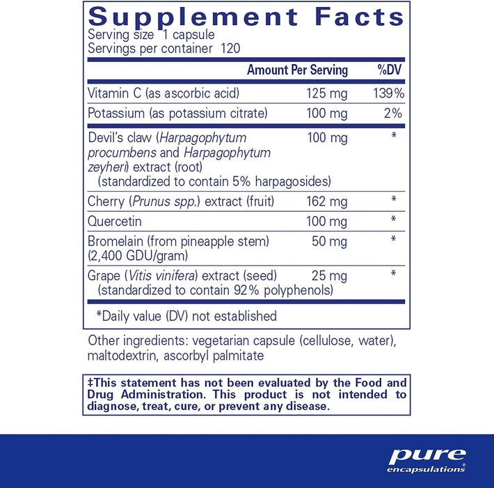 Uric Acid Formula 120 vegetarian capsules by Pure Encapsulations