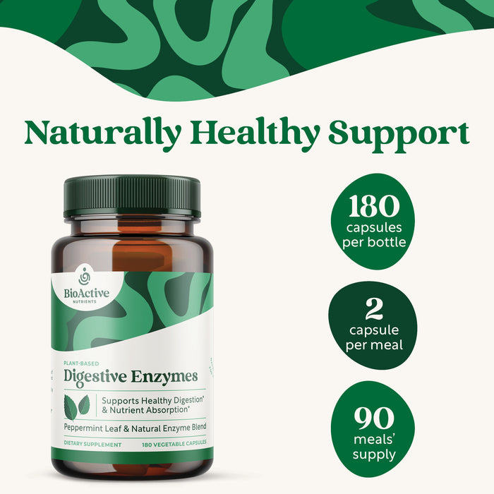 Digestive Enzymes 180 caps by BioActive Nutrients