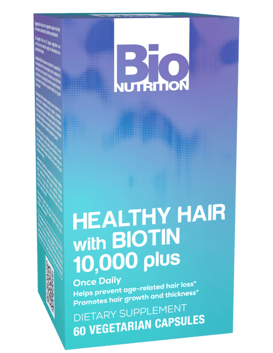 Healthy Hair with Biotin 60 Vegetarian Capsules by Bio Nutrition