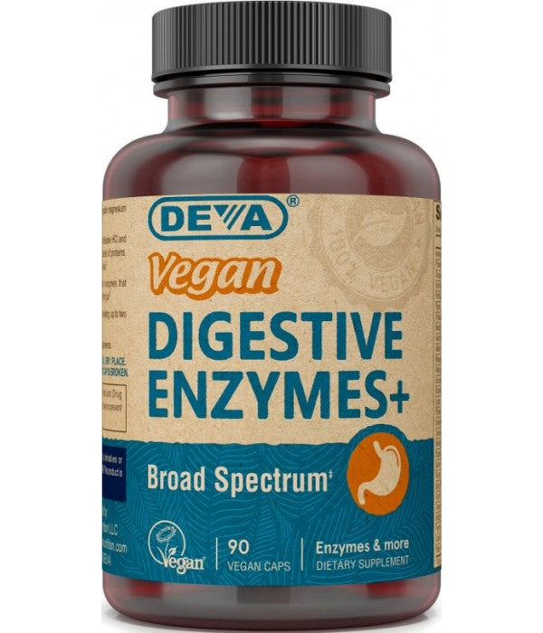 Vegan Digestive Enzymes+ Support 90 Capsule by Deva Nutrition