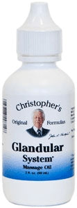 Nourish Glandular System Massage Oil 2 oz by Christopher's Original Formulas