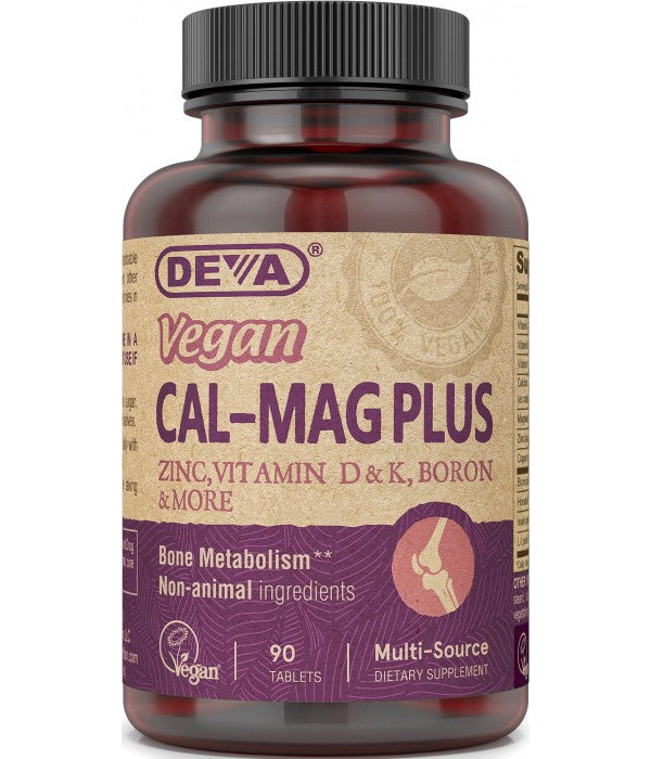 Vegan Calcium-Magnesium Plus 90 Tablet by Deva Nutrition