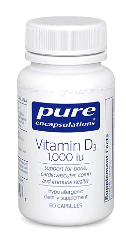 Vitamin D3 1000 IU 60 vegetarian capsules by Pure Encapsulations