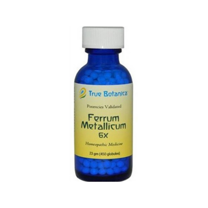 Ferrum Metallicum 6X 23 grams (450 globules) by True Botanica