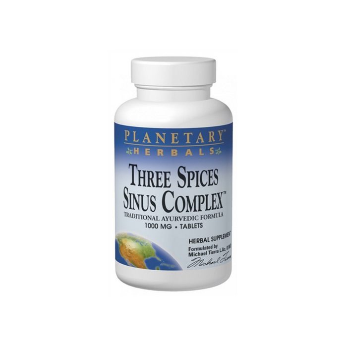 Three Spices Sinus Complex 1000mg 90 Tablets by Planetary Herbals
