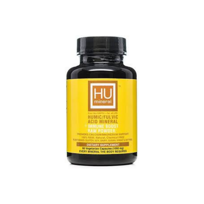 Humic-Fulvic Acid Mineral Immune Booster Raw Powder 60 Vegetarian Capsules by Humineral