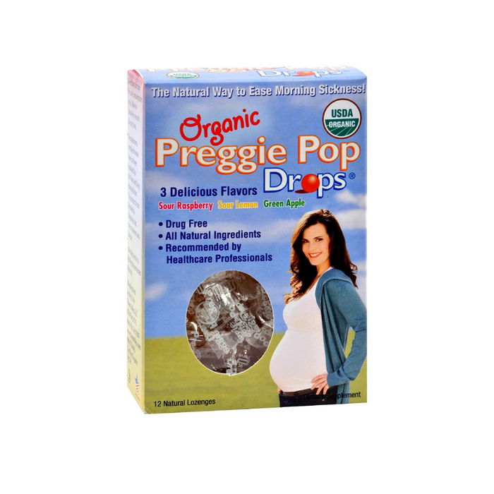 Preggie Drops Organic Assorted Flavors 12 Pieces by Three Lollies
