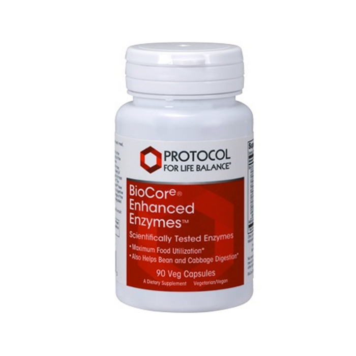 BioCore Enhanced Enzymes 90 vegetarian capsules by Protocol For Life Balance