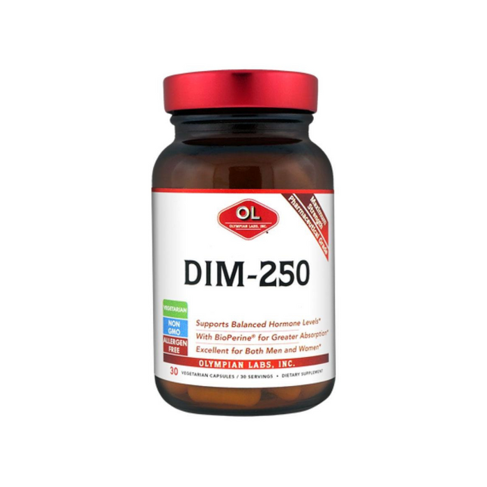 DIM 250mg (Diindolylmethane) 30 Capsules by Olympian Labs