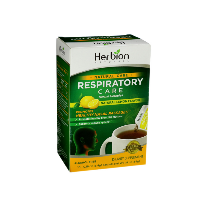 Respiratory Care Granule Packets Lemon 10 Count by Herbion