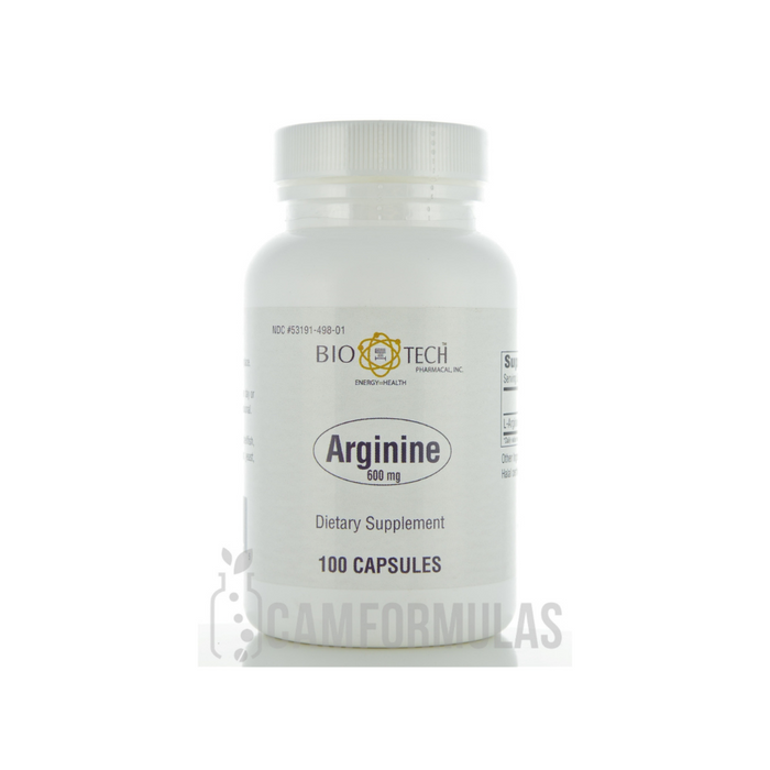 Arginine 600 mg 100 capsules by BioTech Pharmacal