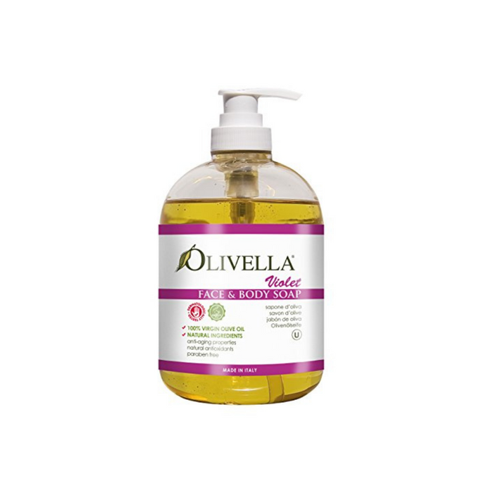 Liquid Soap Pump Violet 16.9 oz by Olivella