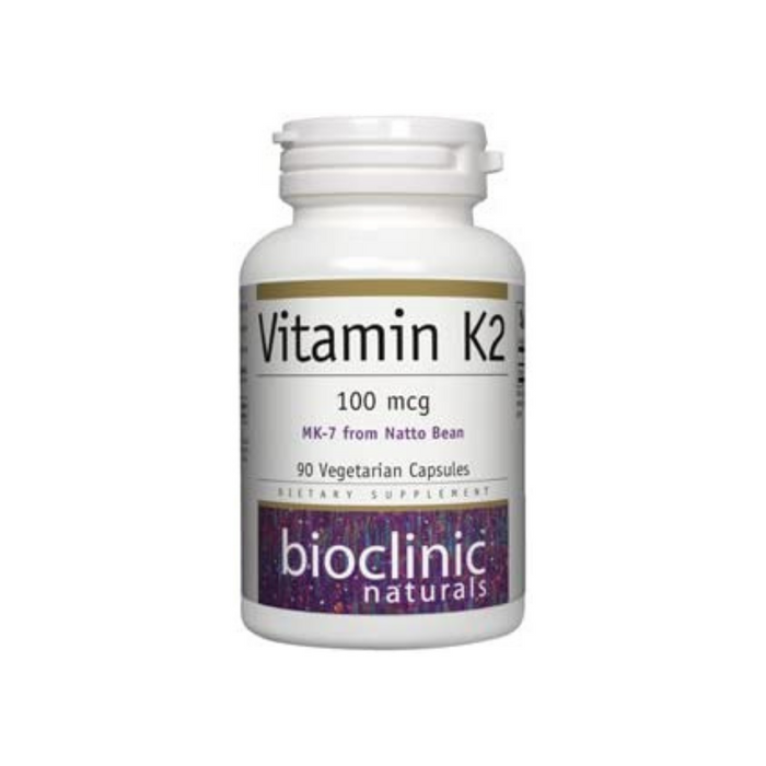 Vitamin K2 100mcg 90 vegetarian capsules by Bioclinic Naturals