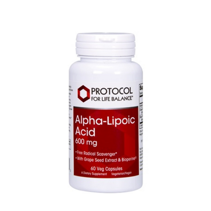 Alpha Lipoic Acid 600 mg 60 vegetarian capsules by Protocol For Life Balance