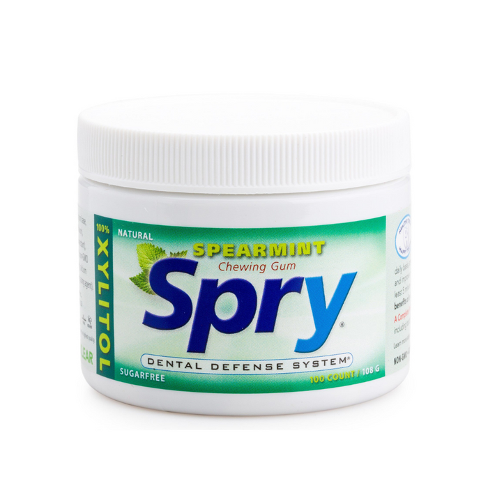 Spry Chewing Gum Spearmint 100 Count by Spry