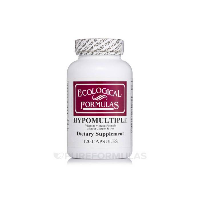 Hypomultiple Vitamin-Mineral Formula without Copper and Iron 120 capsules by Ecological Formulas