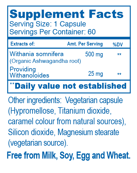 Ashwagandha 60 vegetarian capsules by Ayush Herbs