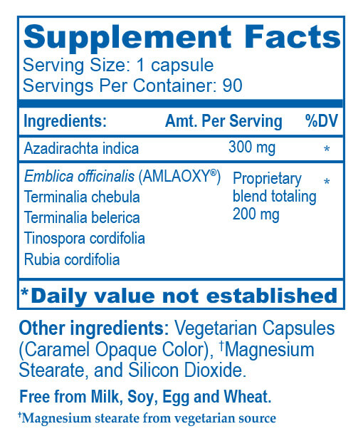 Neem Plus 90 vegetarian capsules by Ayush Herbs