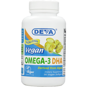 Vegan Omega-3 DHA Gelatin-free 90 Softgel by Deva Nutrition