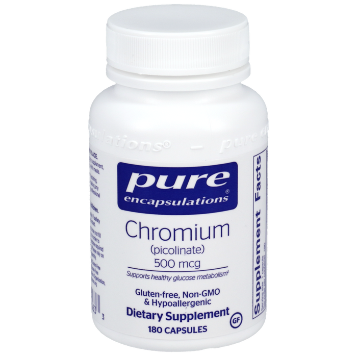 Chromium picolinate 500 mcg 180 vegetarian capsules by Pure Encapsulations