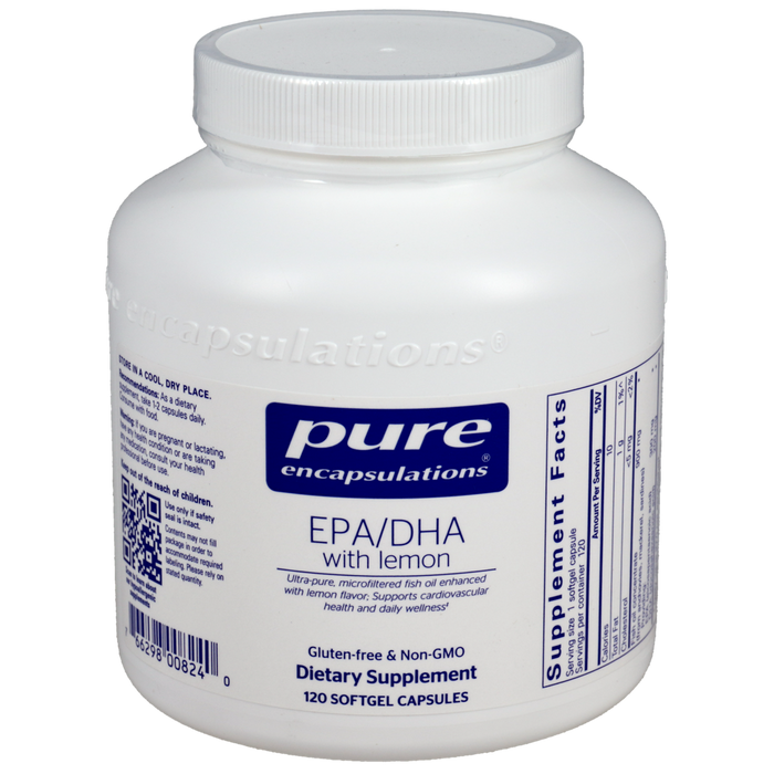 EPA-DHA with lemon 120 softgels by Pure Encapsulations