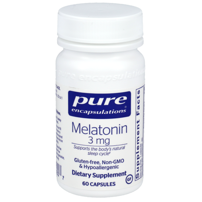 Melatonin 3 mg 60 vegetarian capsules by Pure Encapsulations