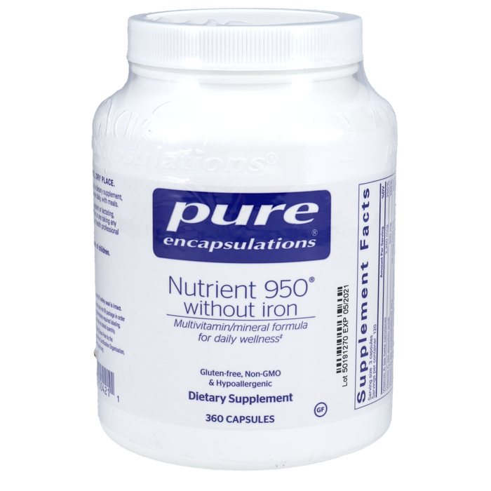 Nutrient 950 without Iron 360 vegetarian capsules by Pure Encapsulations
