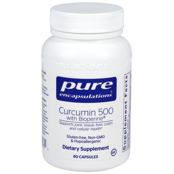 Curcumin 500 with Bioperine 60 vegetarian capsules by Pure Encapsulations