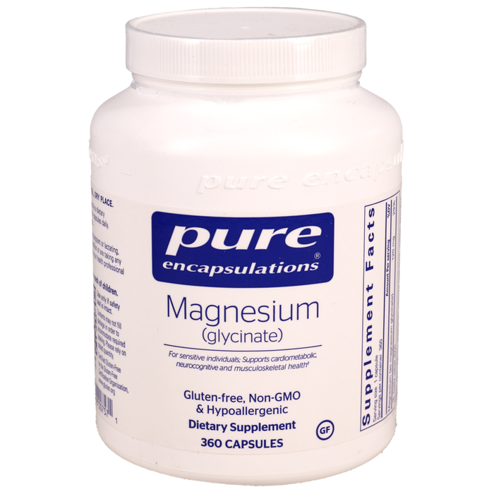 Magnesium glycinate 120 mg 360 vegetarian capsules by Pure Encapsulations