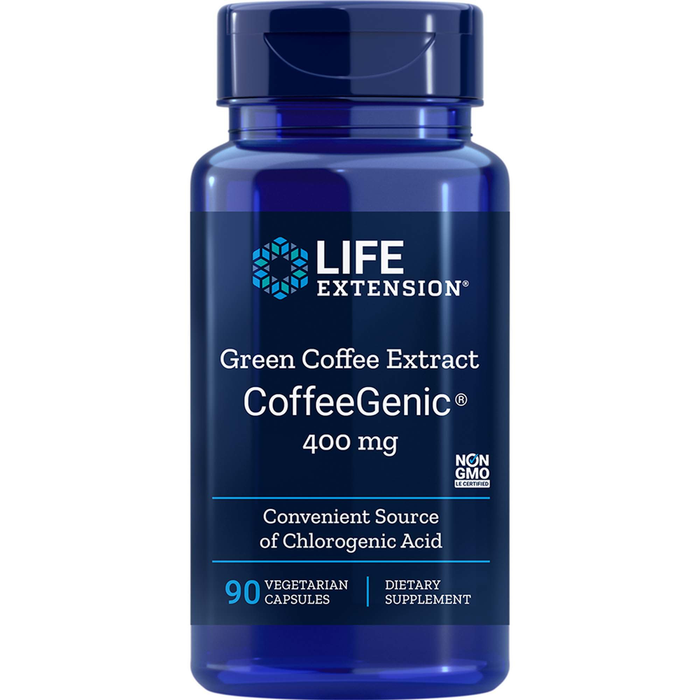CoffeeGenic Green Coffee Extract 400 mg 90 vegetarian capsules by Life Extension