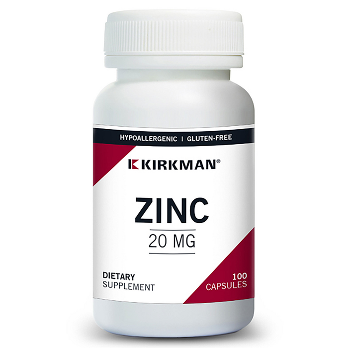 Zinc 20 mg - Bio-Max Series- Hypoallergenic 100 vcaps by Kirkman