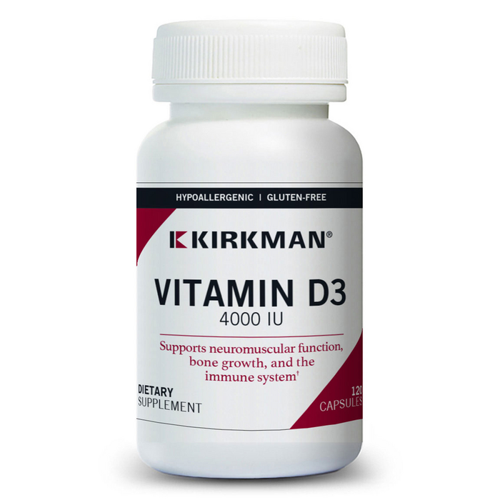 Vitamin D-3 4000 IU 120 capsules by Kirkman