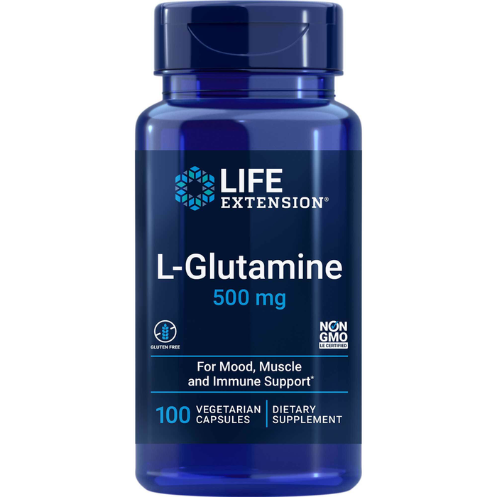 L-Glutamine 500 mg 100 capsules by Life Extension