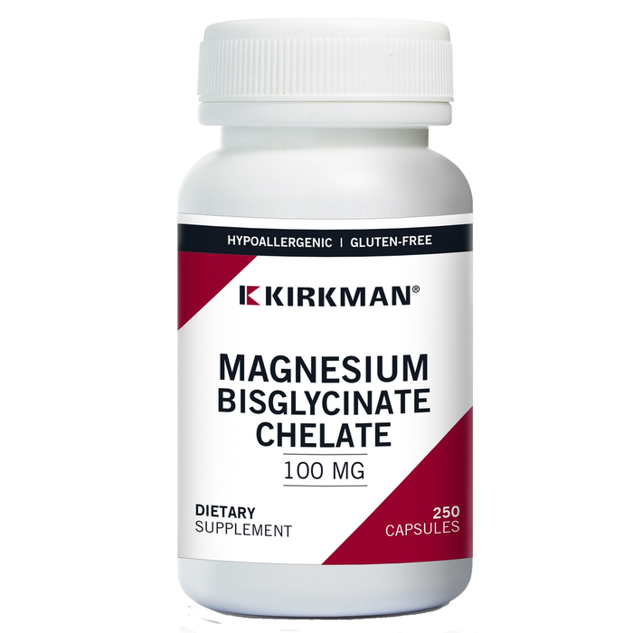 Magnesium Bisglycinate Chelate 100mg 250 capsules by Kirkman