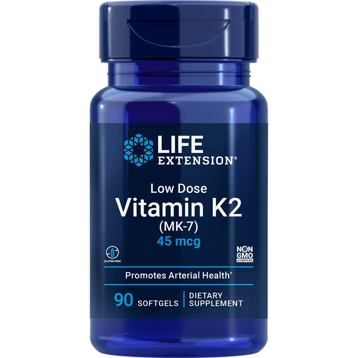 Low Dose Vitamin K2 45 mcg 90 gels by Life Extension