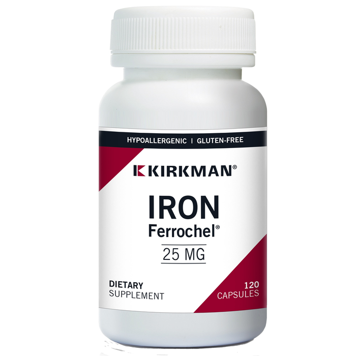 Iron 25 mg - Bio-Max Series - Hypoallergenic 120 vcaps by Kirkman