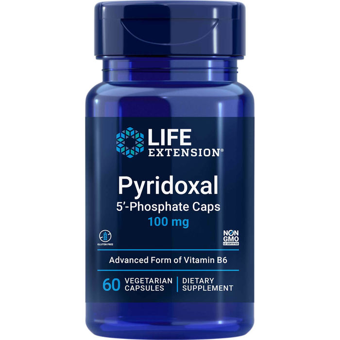 Pyridoxal-5-Phosphate 100mg 60 vegetarian capsules by Life Extension