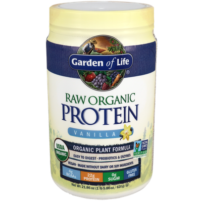 RAW Organic Protein - Real Raw Vanilla 631 Grams by Garden of Life