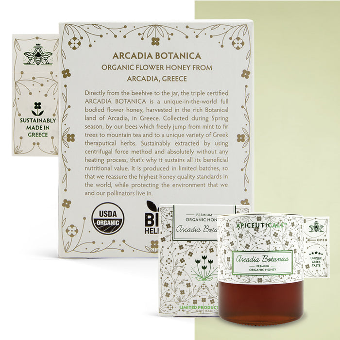 Arcadia Botanica Premium Organic Honey 325g by Apiceuticals